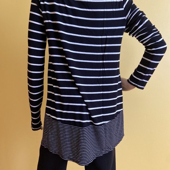 BCBGMAXAZRIA hi low striped tunic - Picture 8 of 11